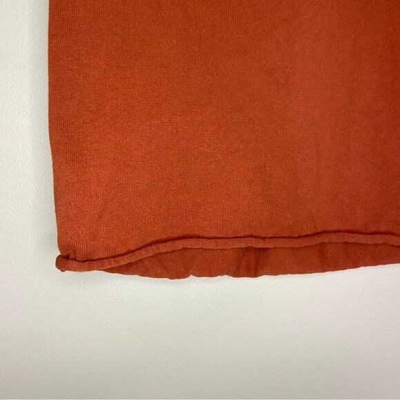 J. Jill Terracotta/Orange Scoop-Neck Rolled Hem T-Shirt Size Small Petite - Picture 5 of 6